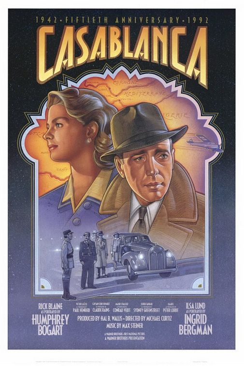 the movie poster: Casablanca (1942) ver3