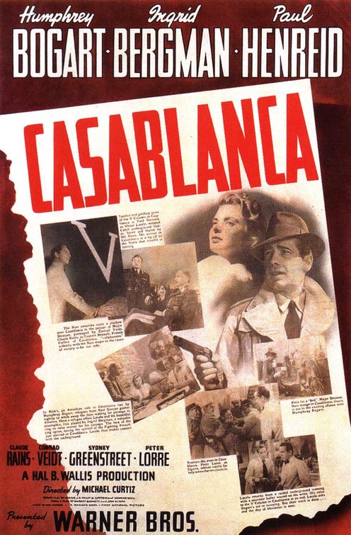 the movie poster: Casablanca (1942) ver5