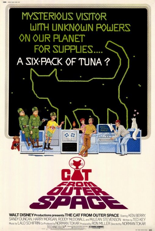 1000 piece jigsaw puzzle for the movie poster: The Cat from Outer Space (1978)