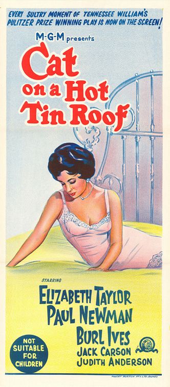 the movie poster: Cat on a Hot Tin Roof (1958) ver2