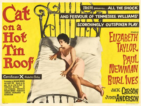 the movie poster: Cat on a Hot Tin Roof (1958) ver3