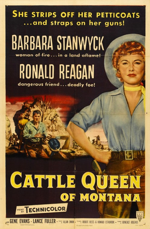 1000 piece jigsaw puzzle for the movie poster: Cattle Queen of Montana (1954)