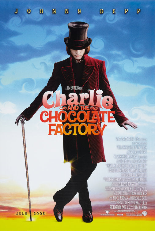 the movie poster: Charlie and the Chocolate Factory (2005)