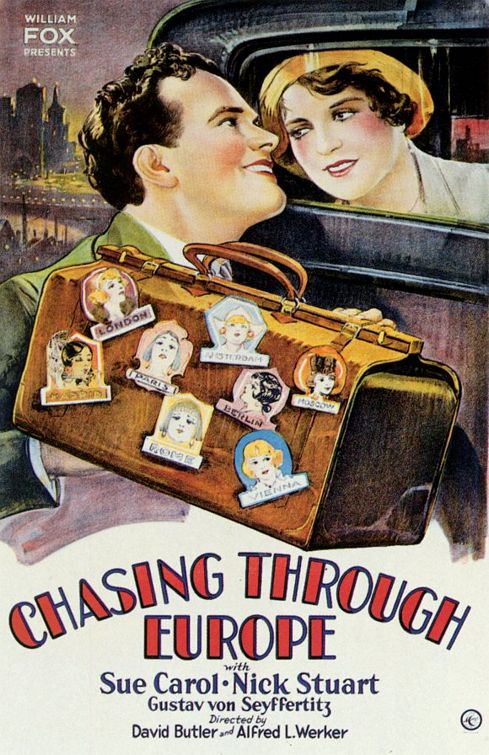 the movie poster: Chasing Through Europe (1929)
