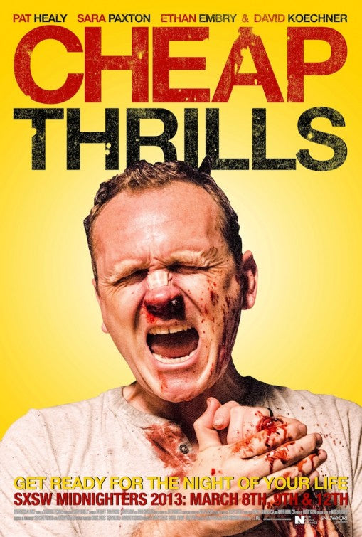 1000 piece jigsaw puzzle for the movie poster: Cheap Thrills (2014)