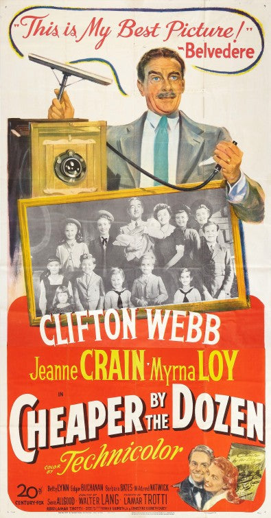 1000 piece jigsaw puzzle for the movie poster: Cheaper by the Dozen (1950)