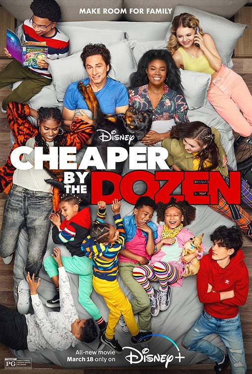 1000 piece jigsaw puzzle for the movie poster: Cheaper by the Dozen (2022) ver13