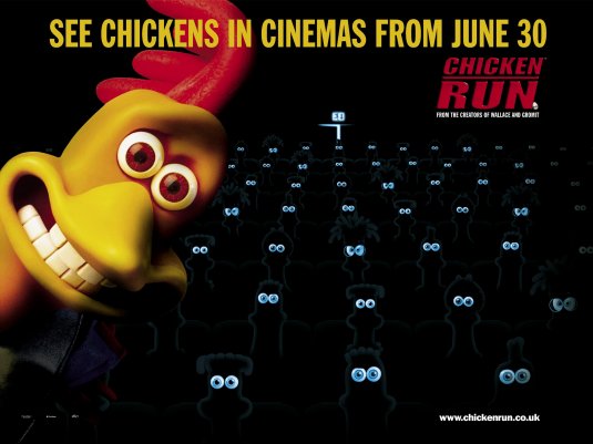 1000 piece jigsaw puzzle for the movie poster: Chicken Run (2000) ver9