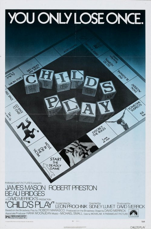 1000 piece jigsaw puzzle for the movie poster: Child's Play (1972)