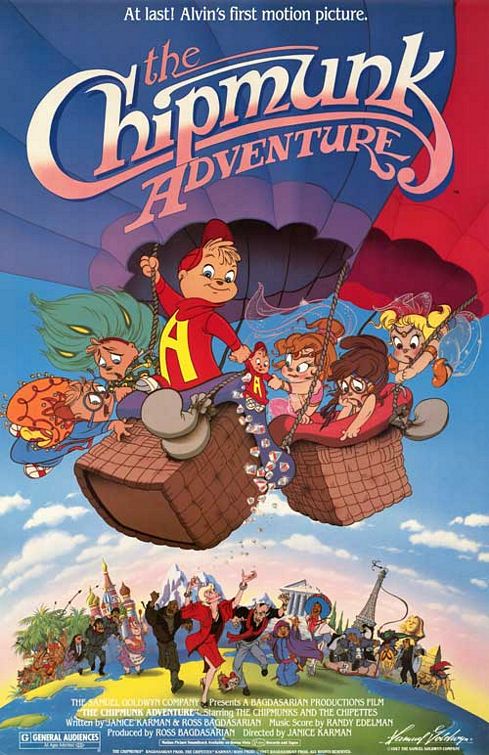the movie poster: The Chipmunk Adventure (1987)