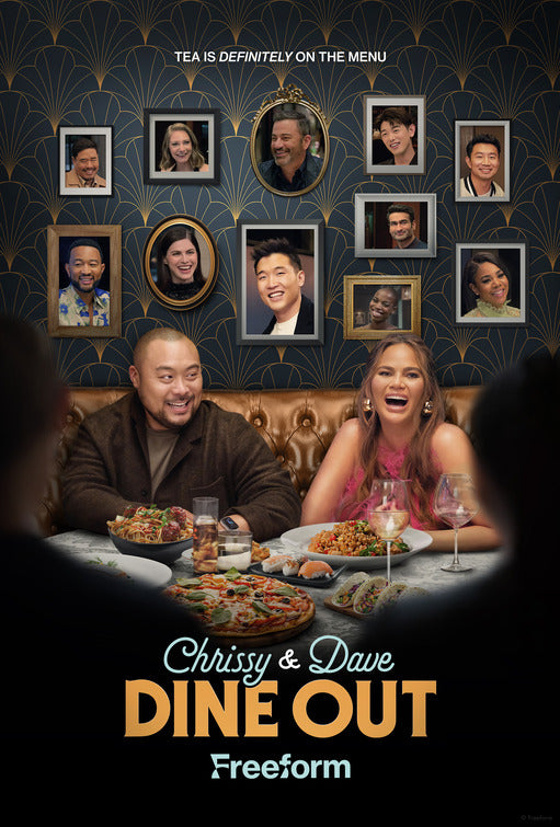 1000 piece jigsaw puzzle for tv poster: Chrissy & Dave Dine Out