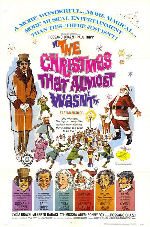 the movie poster: The Christmas That Almost Wasn't (1966)