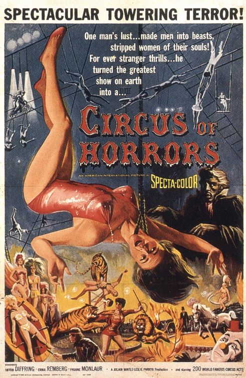 the movie poster: Circus of Horrors (1960)