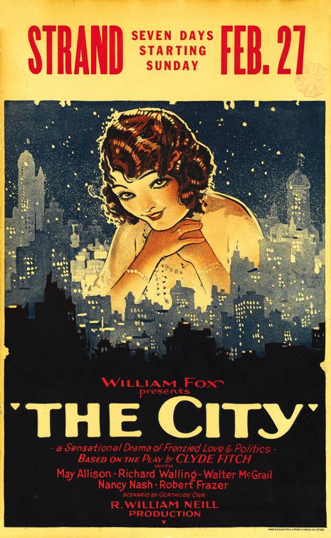 the movie poster: The City (1926)