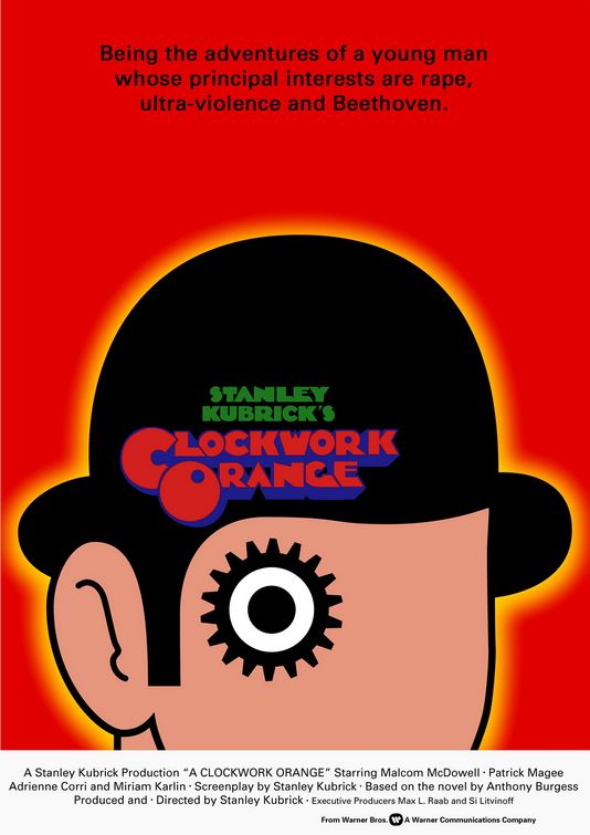 the movie poster: A Clockwork Orange (1971) ver2