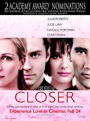 the movie poster: Closer (2004) ver2