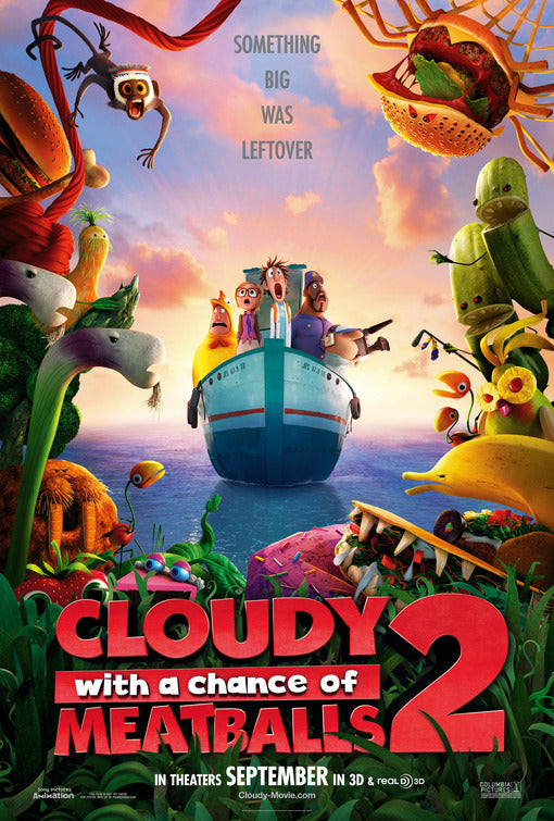 1000 piece jigsaw puzzle for the movie poster: Cloudy with a Chance of Meatballs 2 (2013)