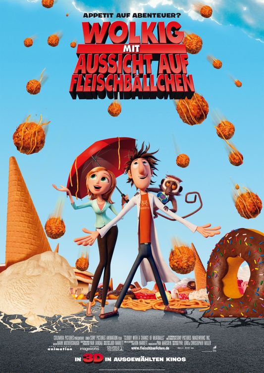 1000 piece jigsaw puzzle for the movie poster: Cloudy with a Chance of Meatballs (2009) ver2