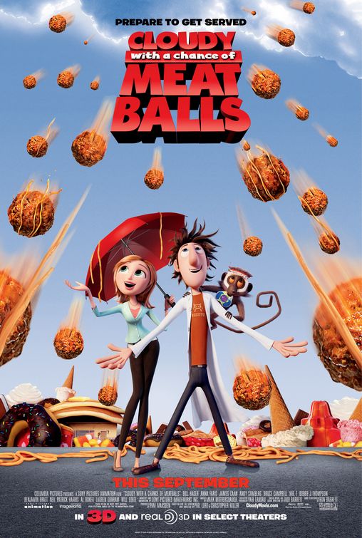 1000 piece jigsaw puzzle for the movie poster: Cloudy with a Chance of Meatballs (2009) ver3