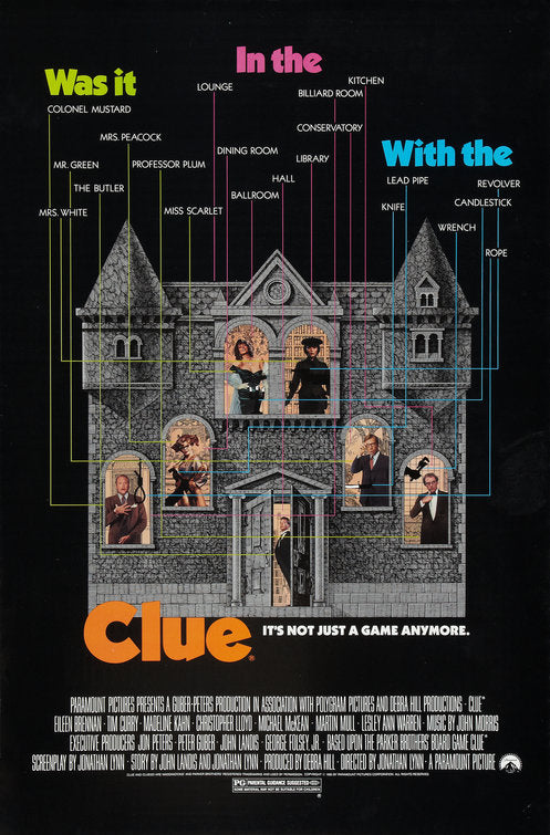 the movie poster: Clue (1985)
