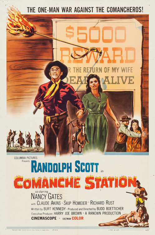 1000 piece jigsaw puzzle for the movie poster: Comanche Station (1960)