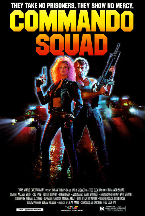 1000 piece jigsaw puzzle for the movie poster: Commando Squad (1987)