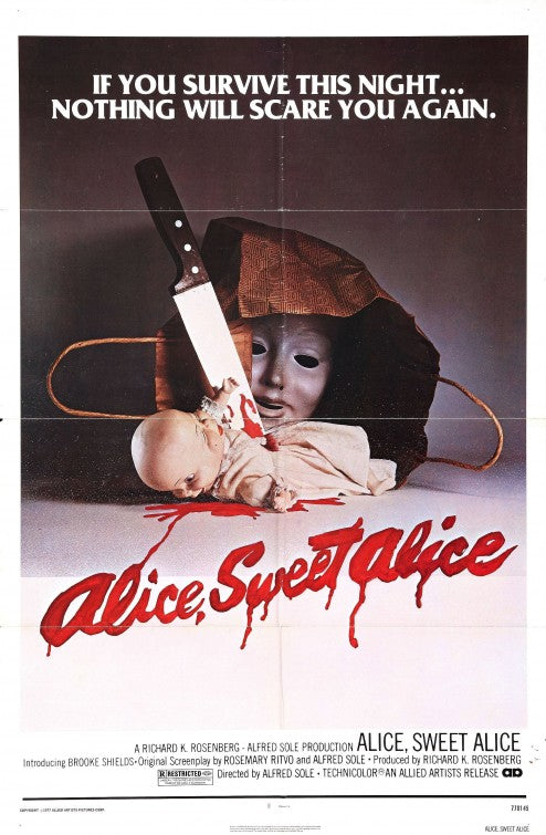 1000 piece jigsaw puzzle for the movie poster: Alice, Sweet Alice (1976)