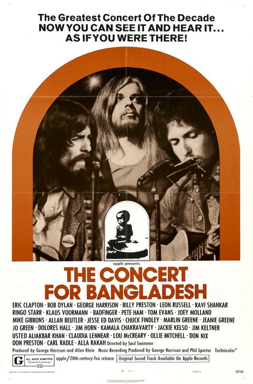 the movie poster: The Concert for Bangladesh (1972)