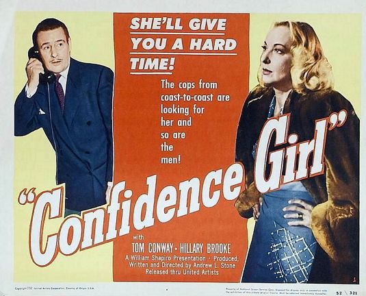 the movie poster: Confidence Girl (1952)