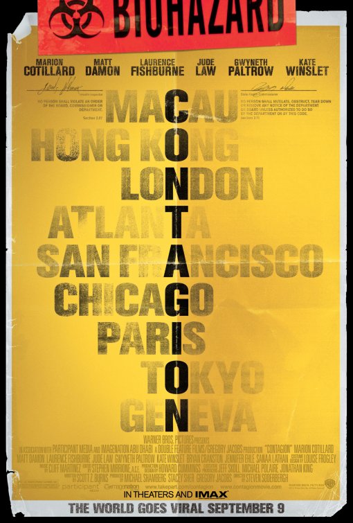 1000 piece jigsaw puzzle for the movie poster: Contagion (2011)