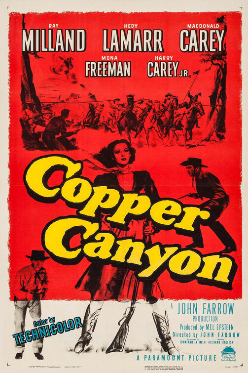 1000 piece jigsaw puzzle for the movie poster: Copper Canyon (1950)