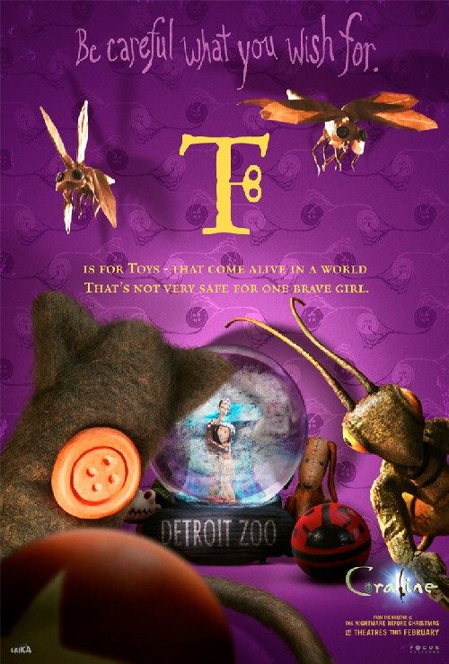 the movie poster: Coraline (2009) ver22