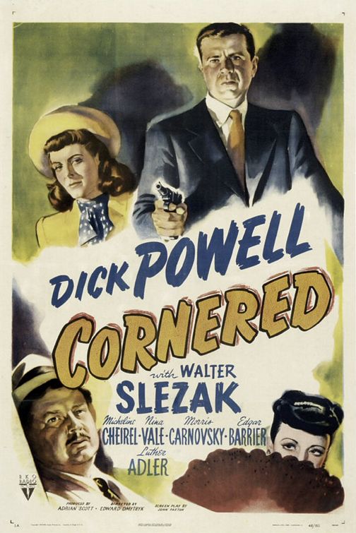 the movie poster: Cornered (1945)