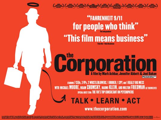 the movie poster: The Corporation (2004) ver2
