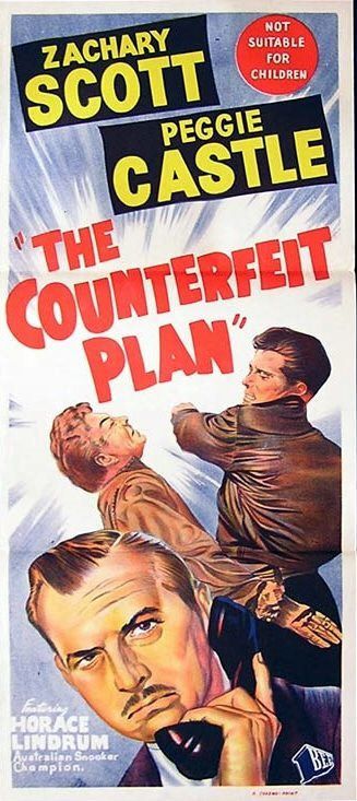 the movie poster: The Counterfeit Plan (1957)