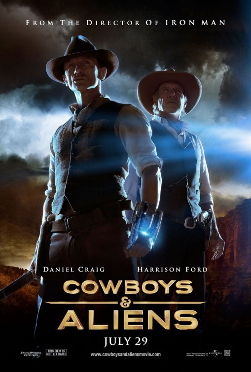 1000 piece jigsaw puzzle for the movie poster: Cowboys & Aliens (2011) ver3