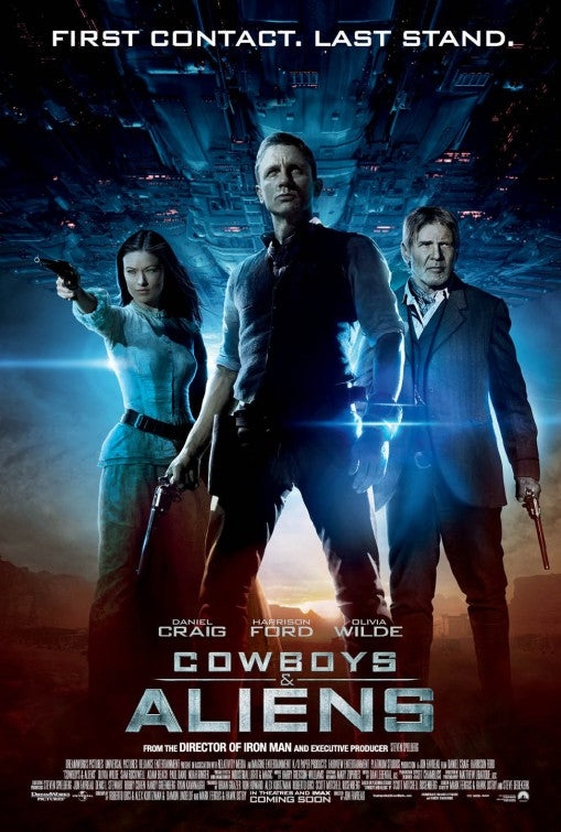 1000 piece jigsaw puzzle for the movie poster: Cowboys & Aliens (2011) ver5
