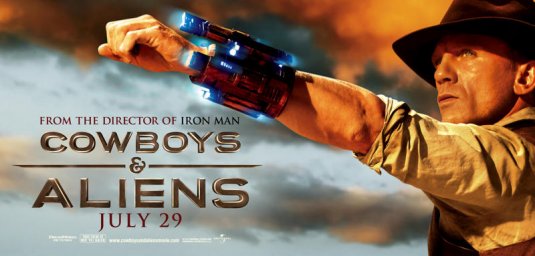 1000 piece jigsaw puzzle for the movie poster: Cowboys & Aliens (2011) ver6