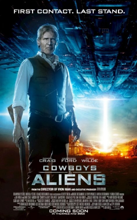 1000 piece jigsaw puzzle for the movie poster: Cowboys & Aliens (2011) ver8