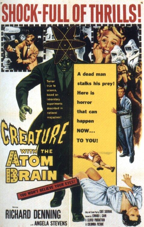 the movie poster: Creature with the Atom Brain (1955)