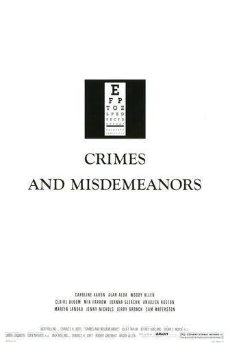 the movie poster: Crimes and Misdemeanors (1989) ver2