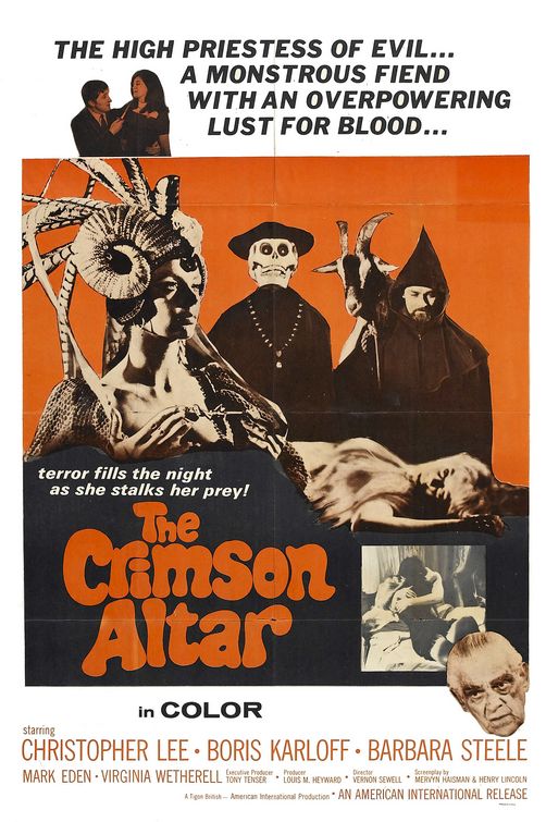 the movie poster: The Crimson Altar (1970)