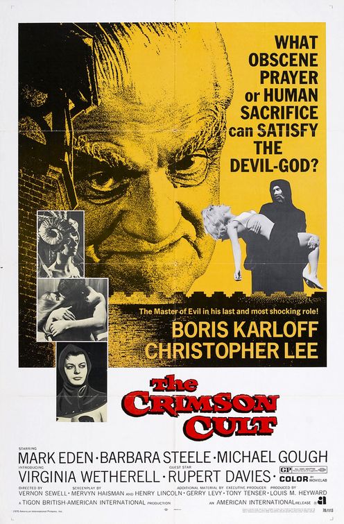 the movie poster: The Crimson Cult (1970)