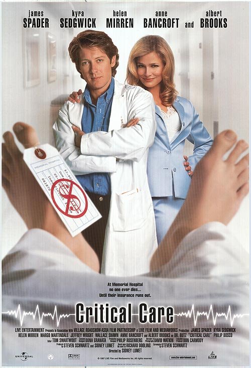 1000 piece jigsaw puzzle for the movie poster: Critical Care (1997)