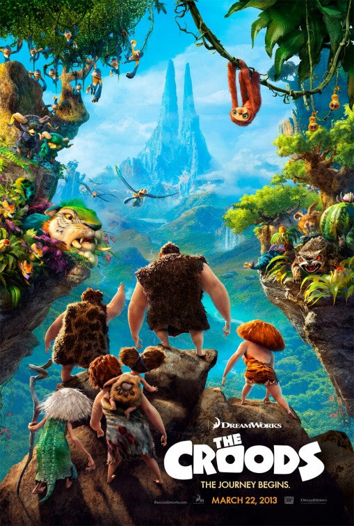 1000 piece jigsaw puzzle for the movie poster: The Croods (2013)