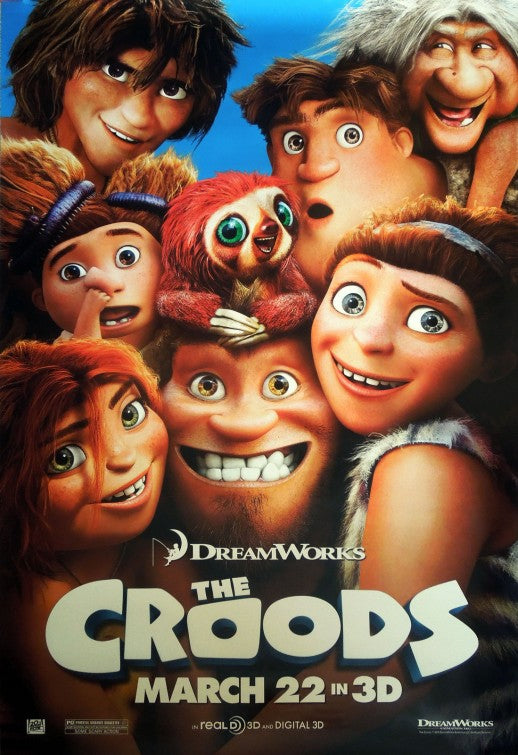 1000 piece jigsaw puzzle for the movie poster: The Croods (2013) ver18