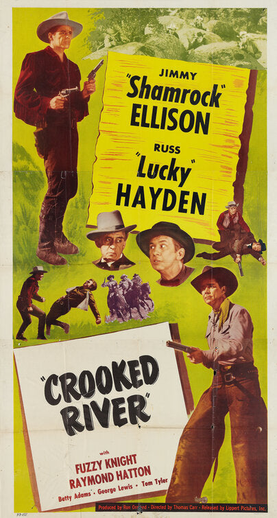 1000 piece jigsaw puzzle for the movie poster: Crooked River (1950)
