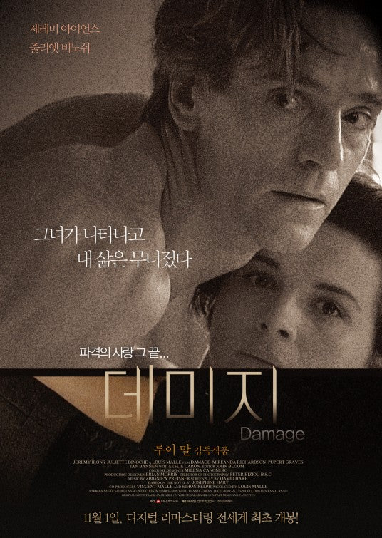 1000 piece jigsaw puzzle for the movie poster: Damage (1992) ver3