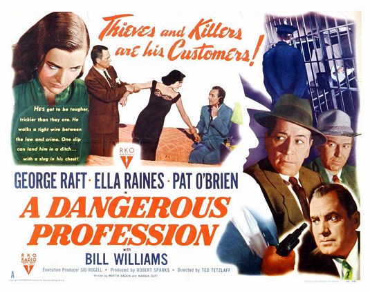 the movie poster: A Dangerous Profession (1949)