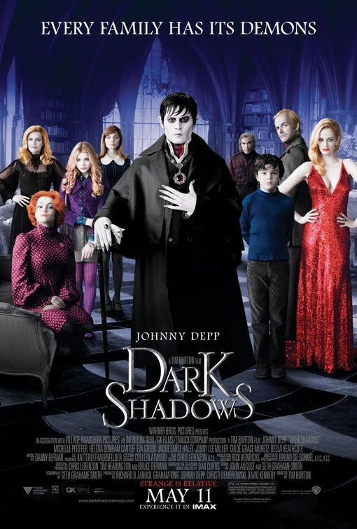 1000 piece jigsaw puzzle for the movie poster: Dark Shadows (2012)